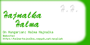 hajnalka halma business card